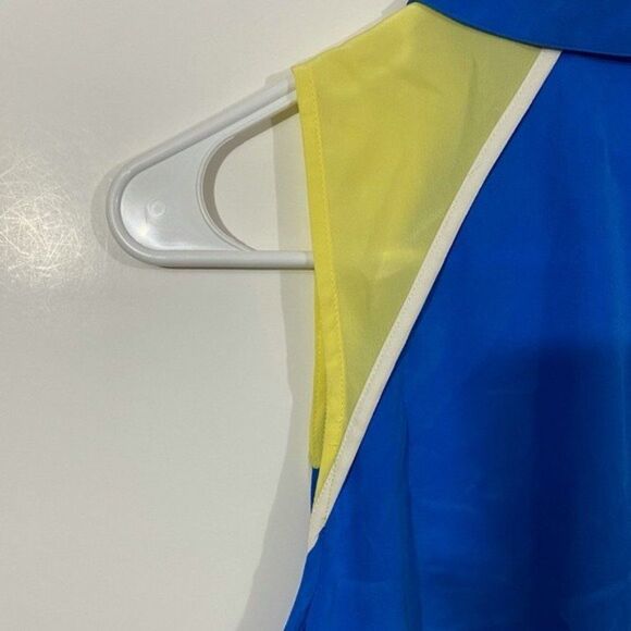 Equipment Color Block Button Up Sleeveless Blouse - Picture 3 of 5